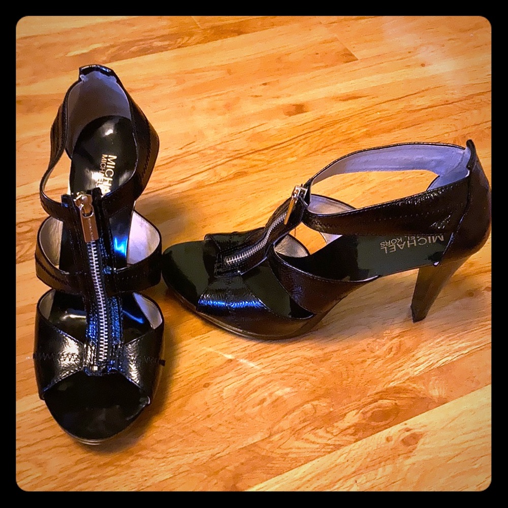 Michael Kors Berkley Leather Strap Heels